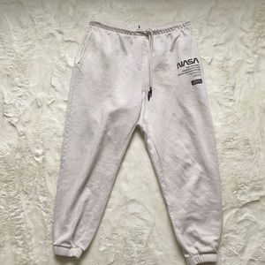 White NASA sweatpants